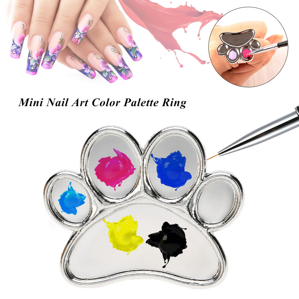 Nail Ring Palette Artificial Nails Pigment Palette Manicure Implement