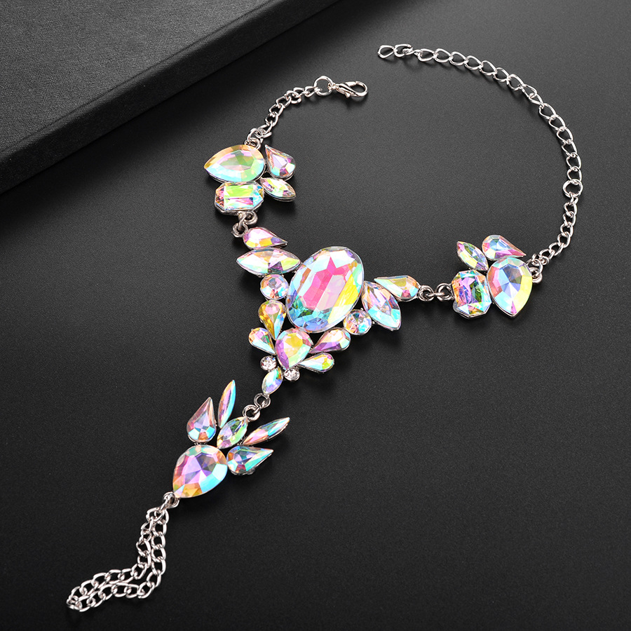 retro style geometric shape bee gemstone alloy Anklet