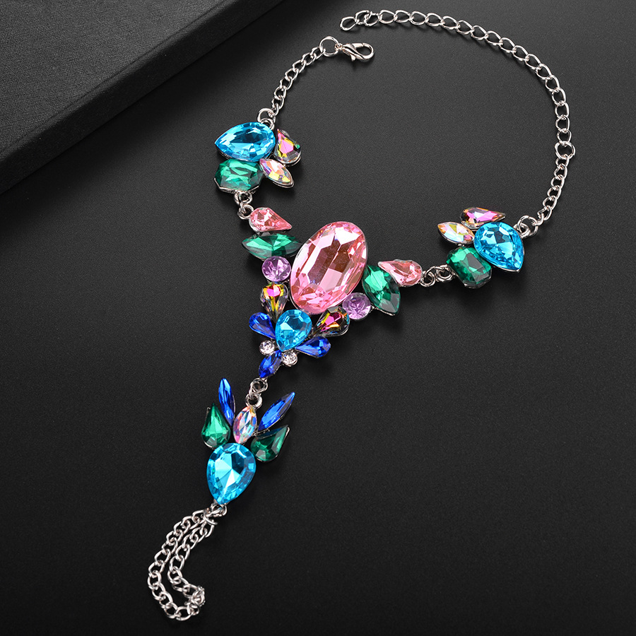 retro style geometric shape bee gemstone alloy Anklet