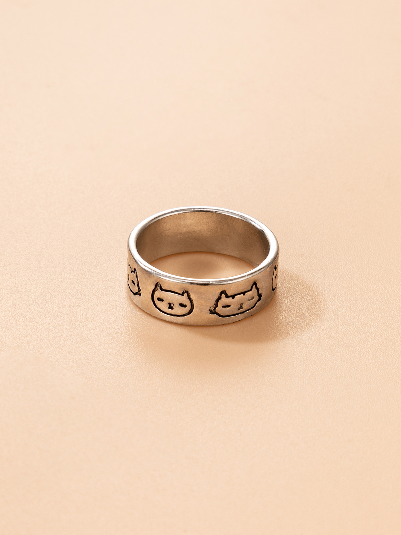 Simple Style Ring Cute Cartoon Small Animal Couple Ring