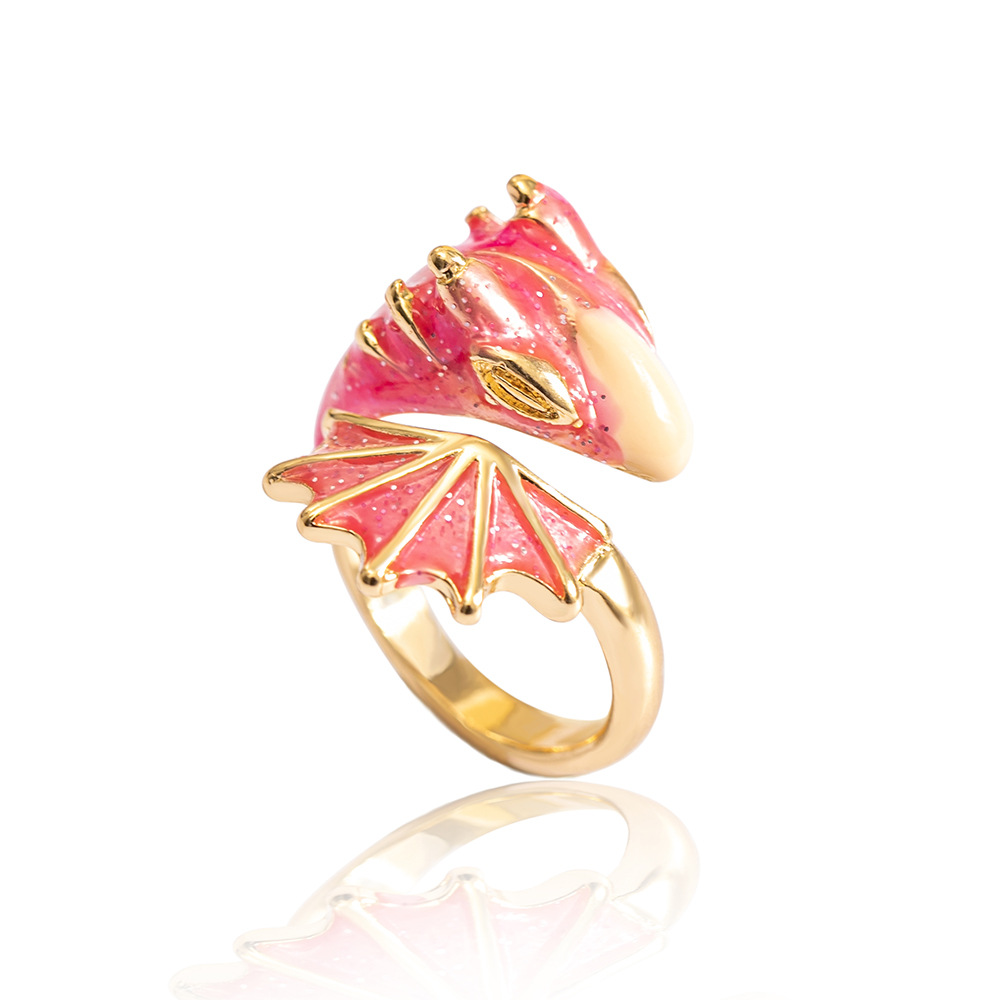 Fashion Enamel  Color Glaze  Animal Open Alloy Ring