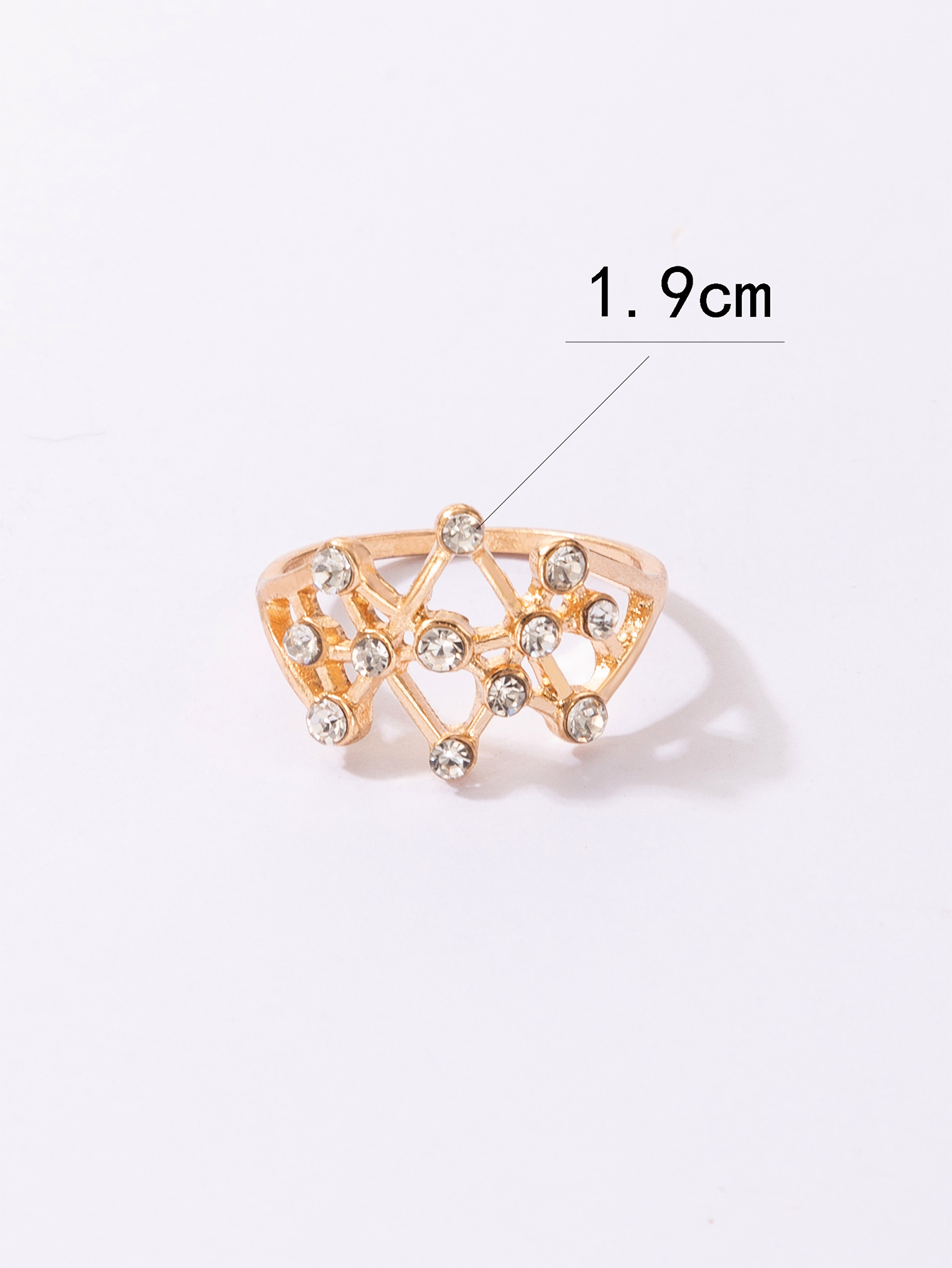 Simple Jewelry Woven Hollowed Single Ring Alloy Geometric Ring