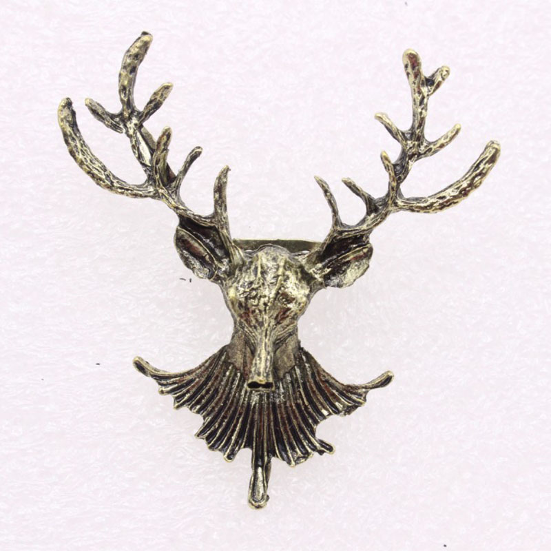 Vintage style Christmas Long Horn Deer Deer Brooch