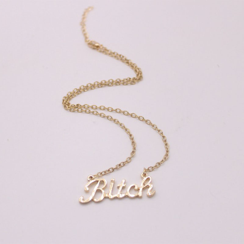 Fashion Short Letter pendant alloy Necklace Clavicle Chain Wholesale