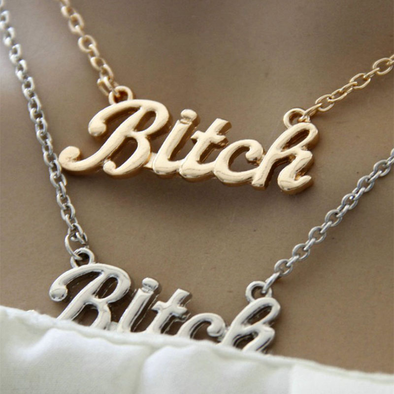 Fashion Short Letter pendant alloy Necklace Clavicle Chain Wholesale