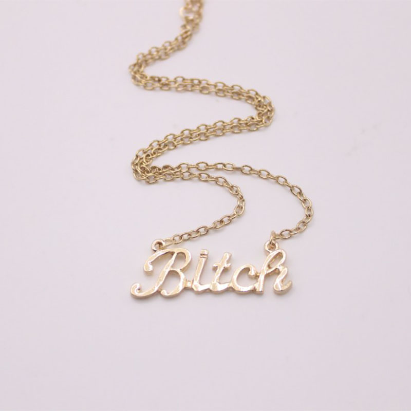 Fashion Short Letter pendant alloy Necklace Clavicle Chain Wholesale