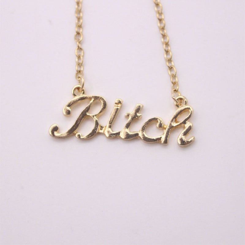 Fashion Short Letter pendant alloy Necklace Clavicle Chain Wholesale