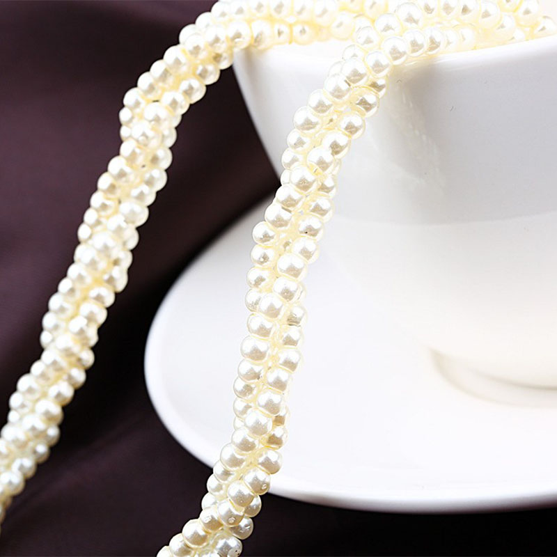 Fashion Long Pearl winding chain Necklace Clavicle Chain