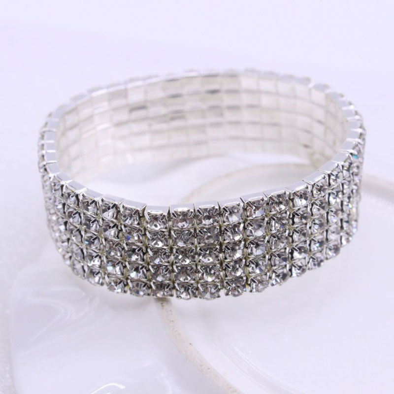 Fashion New Style Bridal jewelry Rhinestone alloy wide Bracelet