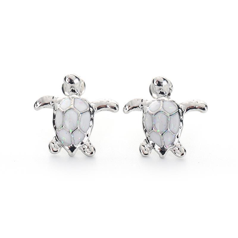 Fashion Cute Dripping Turtle shape alloy stud earrings