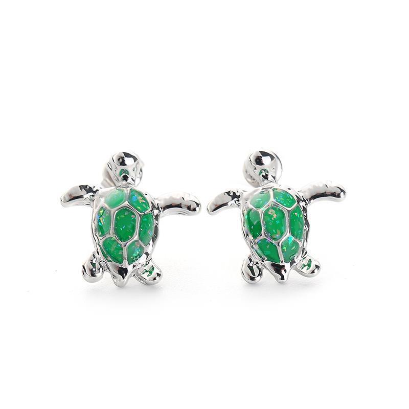 Fashion Cute Dripping Turtle shape alloy stud earrings