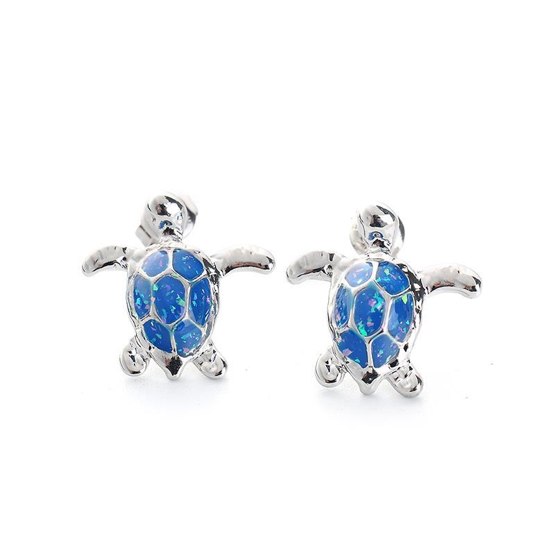 Fashion Cute Dripping Turtle shape alloy stud earrings