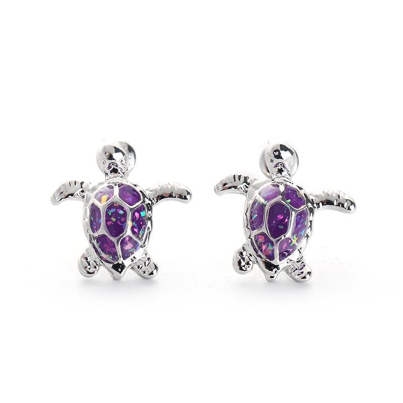 Fashion Cute Dripping Turtle shape alloy stud earrings