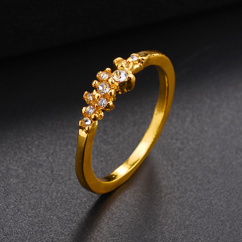 Fashion Popular Ornament Simple Rhinestone Shiny Diamond Ring