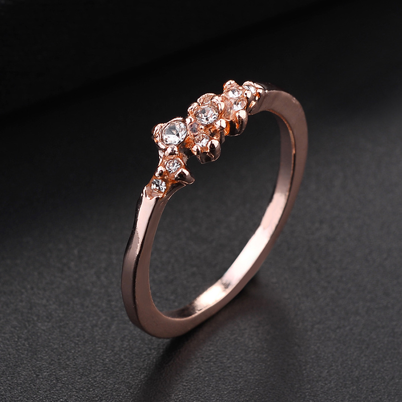 Fashion Popular Ornament Simple Rhinestone Shiny Diamond Ring