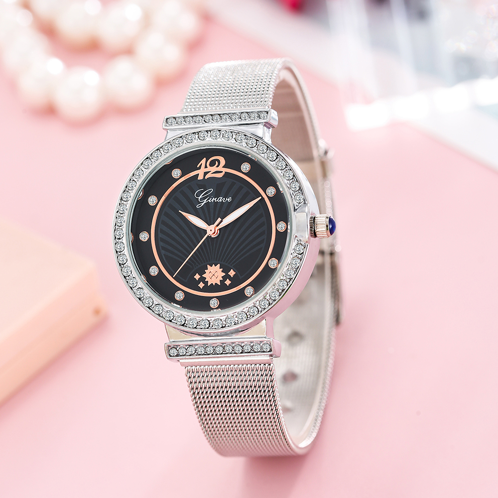 Milan Mesh Belt inlaid Diamonds Fashion Womenu0027s Watch