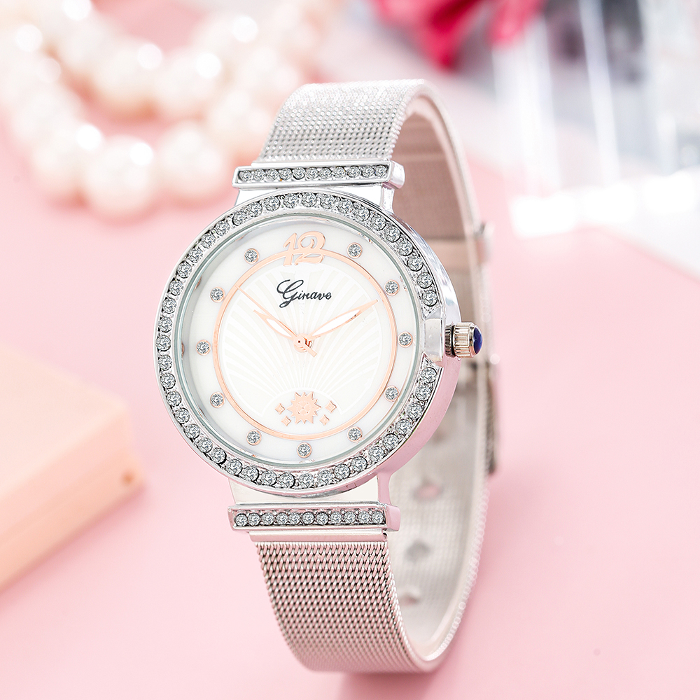Milan Mesh Belt inlaid Diamonds Fashion Womenu0027s Watch