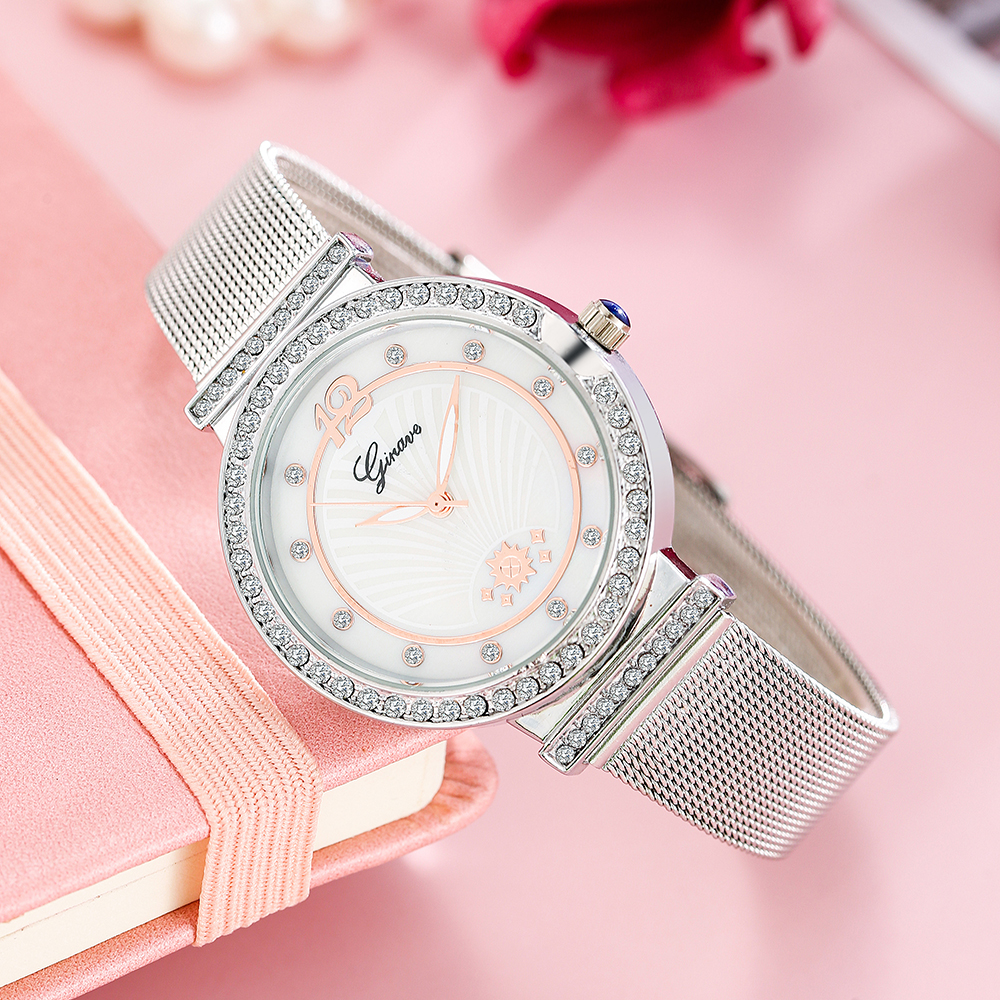 Milan Mesh Belt inlaid Diamonds Fashion Womenu0027s Watch