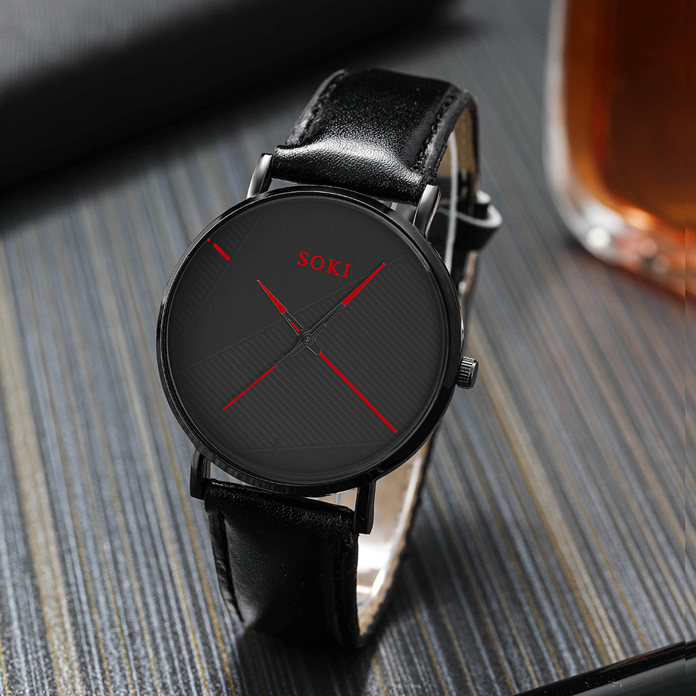 Vintage Menu0027s Belt round Pointer Quartz Watch Bracelet set Wholesale