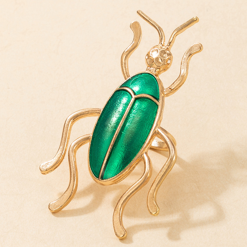 New Creative Cartoon Insect Beetle shape Alloy Ring