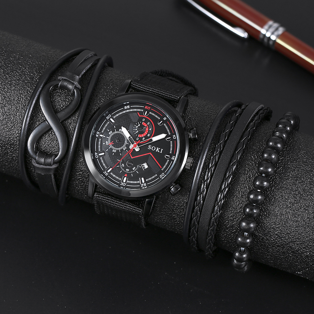 fashion Casual style Woven Nylon Strap alloy Quartz Watch