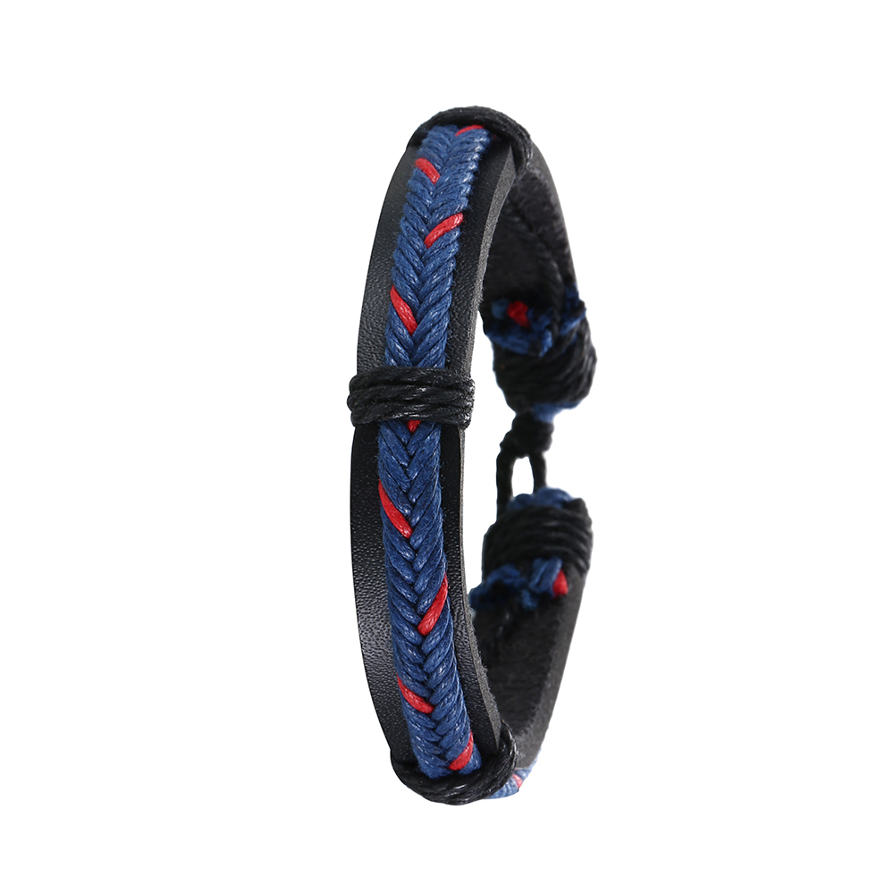 fashion casual style blue Woven Nylon Strap Quartz Watch wristband
