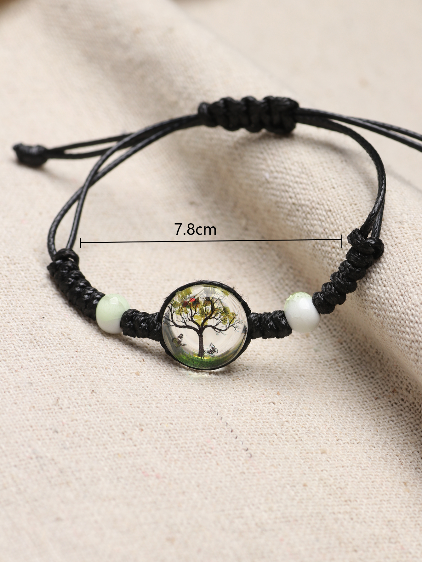 Retro Spandex Printing Tree Bracelet Daily Handmade