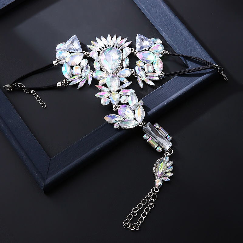 Fashion New Foot Ornaments Alloy Inlaid Jewel Anklet