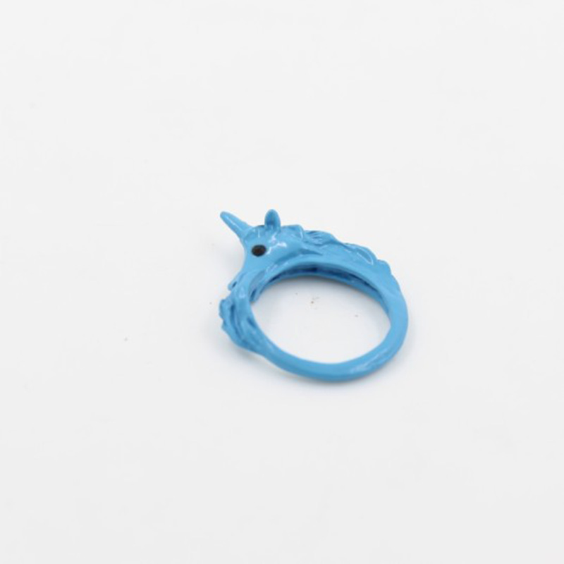 Fashion Simple Geometric Unicorn Pattern Alloy Ring Ornament