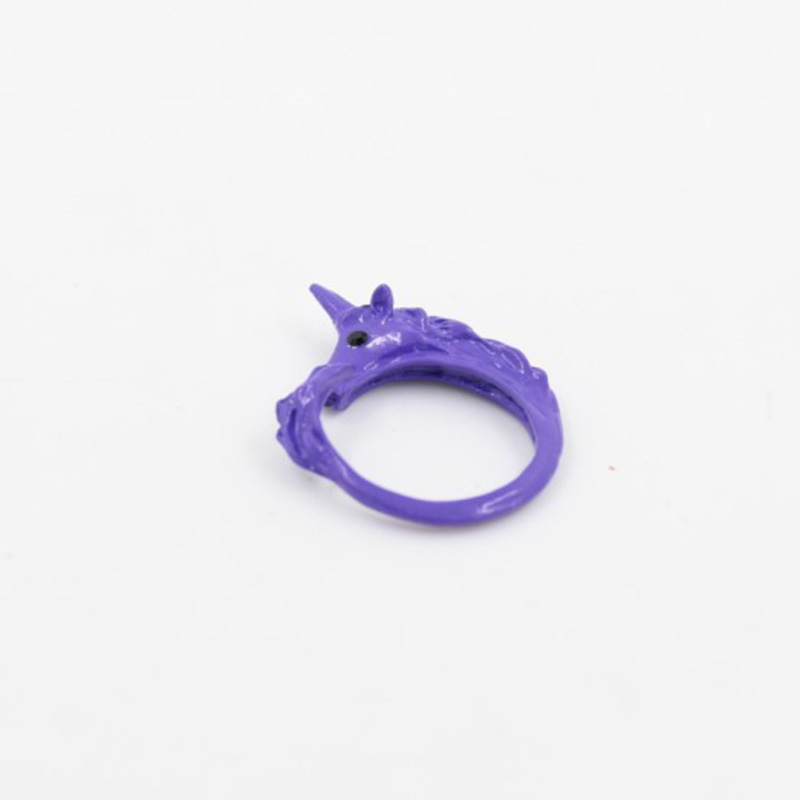 Fashion Simple Geometric Unicorn Pattern Alloy Ring Ornament