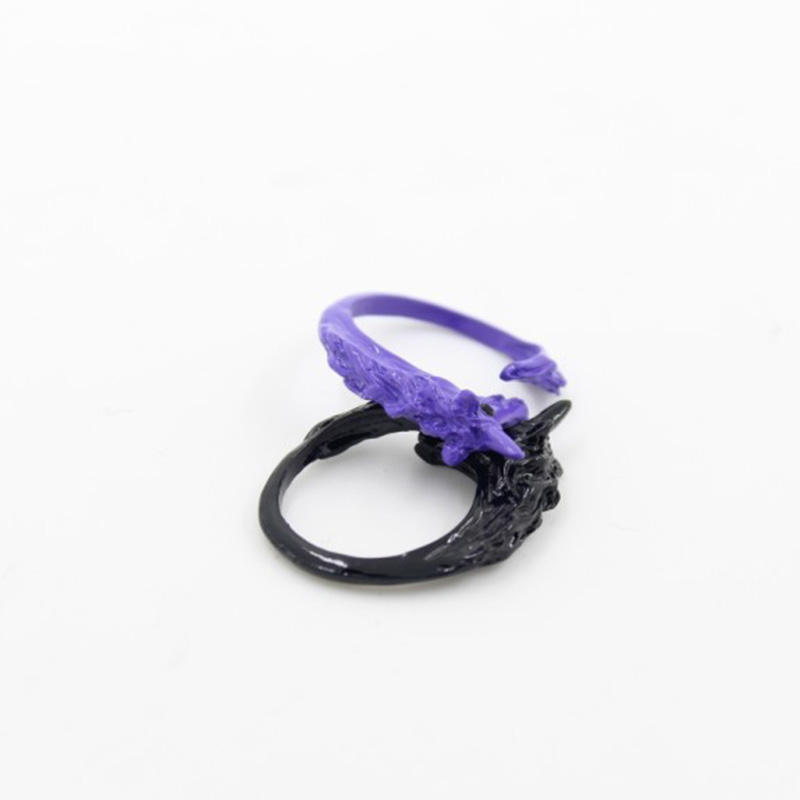 Fashion Simple Geometric Unicorn Pattern Alloy Ring Ornament