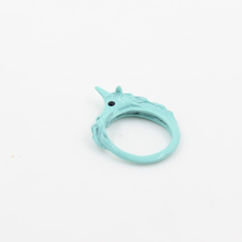 Fashion Simple Geometric Unicorn Pattern Alloy Ring Ornament