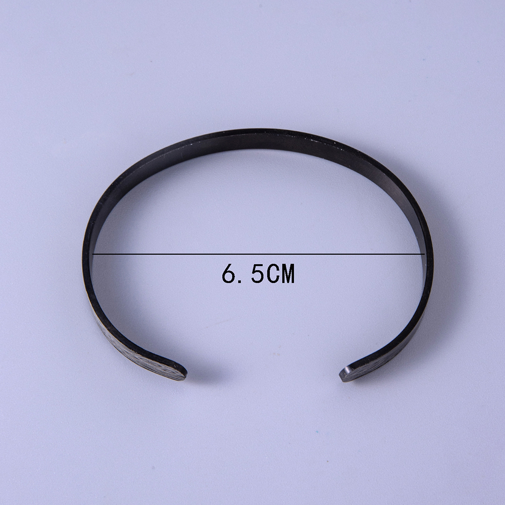 Fashion Stainless Steel C- Shaped Men and Women Opening Bracelet Tree Pattern