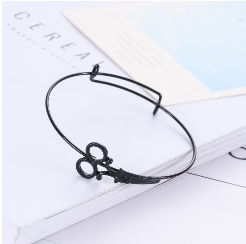 New Fashion Ornament Open Hollow Scissors Shaped Alloy Bracelet