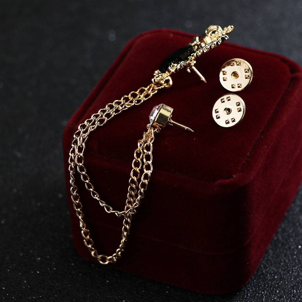 fashion new shape crown wings Chain Eagle inlaid rhinestone alloy Brooch