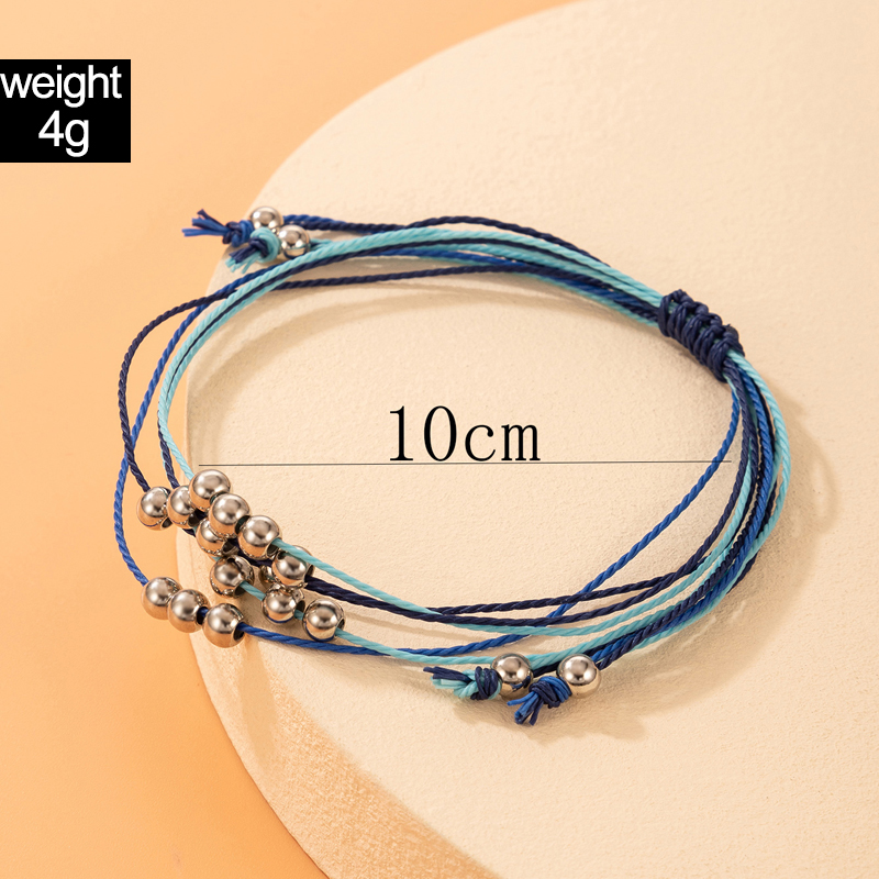 Ethnic Style Braid Rope Tassel Shell Bead sunflower Adjustable Single Layer Bracelet