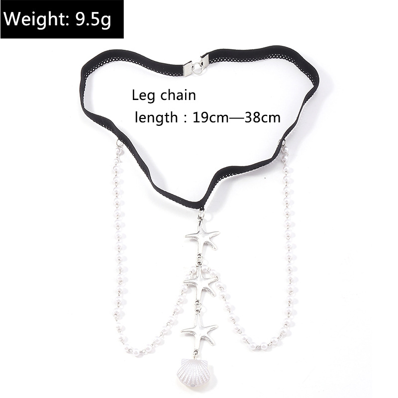 New Shell Starfish Five-Pointed Star Pearl Leg chain