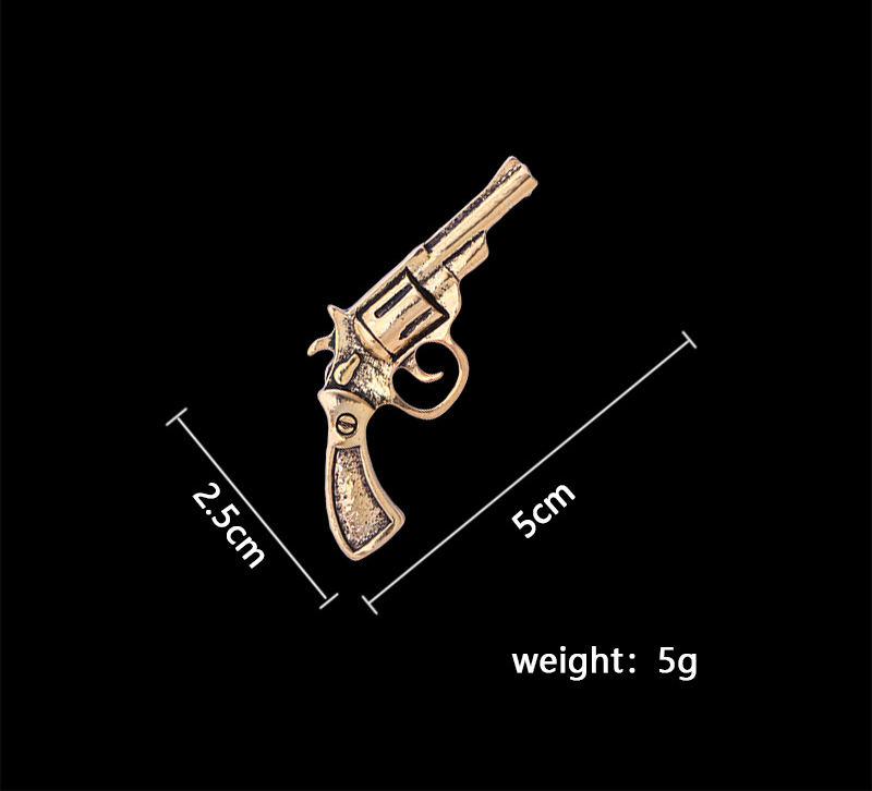 new style fashion Pistol shape two color alloy Brooch