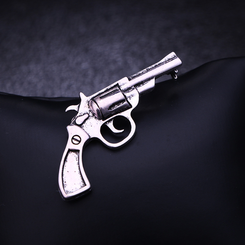 new style fashion Pistol shape two color alloy Brooch
