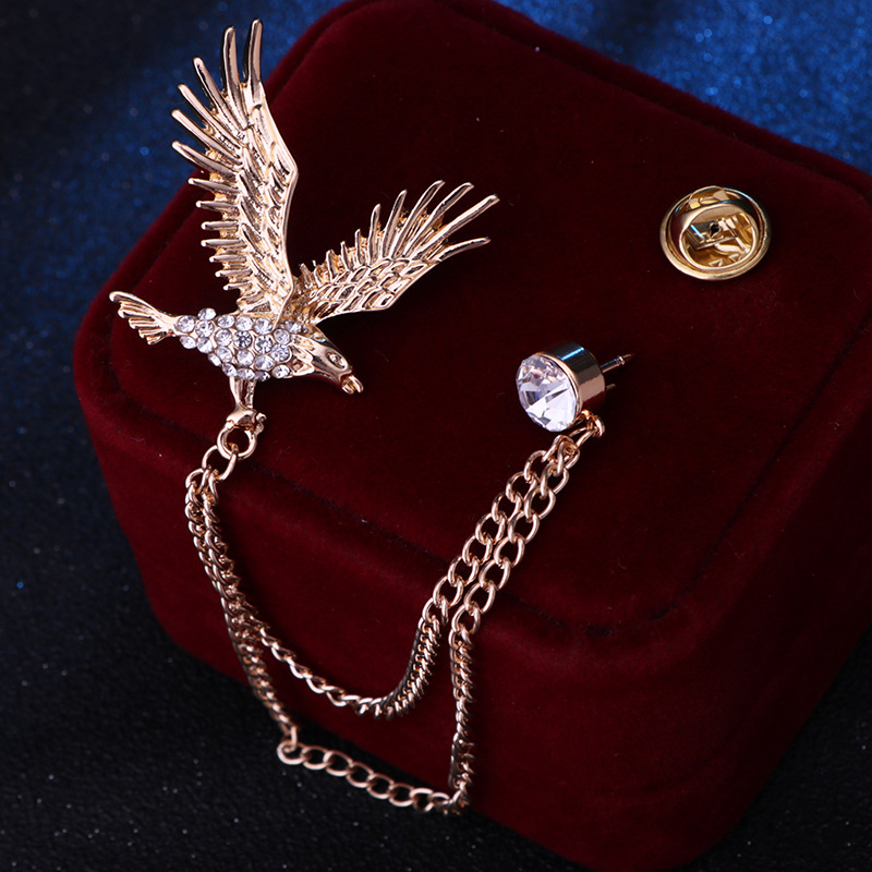 fashion new style Flying Eagle shape Chain alloy Brooch