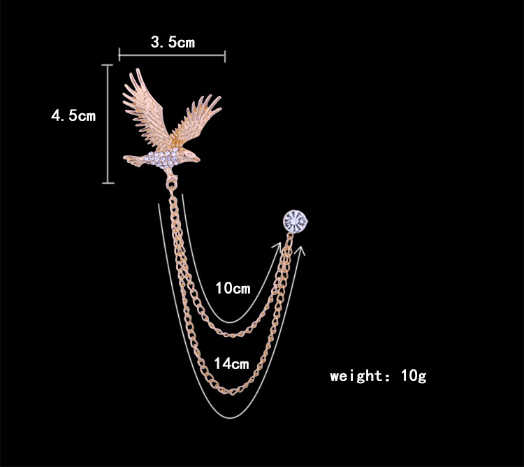 fashion new style Flying Eagle shape Chain alloy Brooch