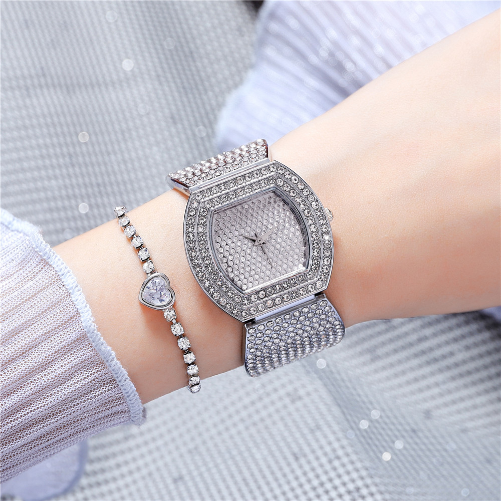 Fashion Rhinestone Steel Starry Diamonds Womenu0027s Quartz Watch