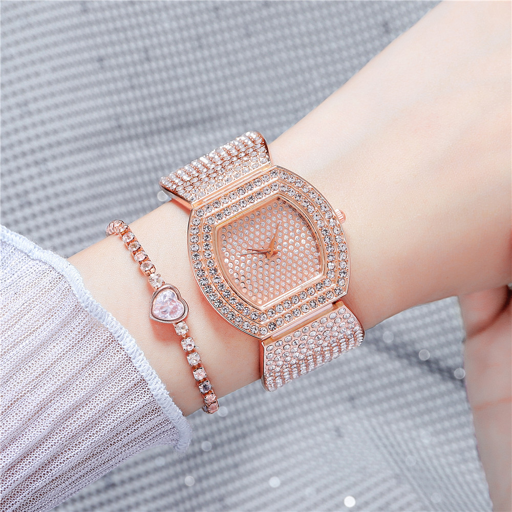 Fashion Rhinestone Steel Starry Diamonds Womenu0027s Quartz Watch