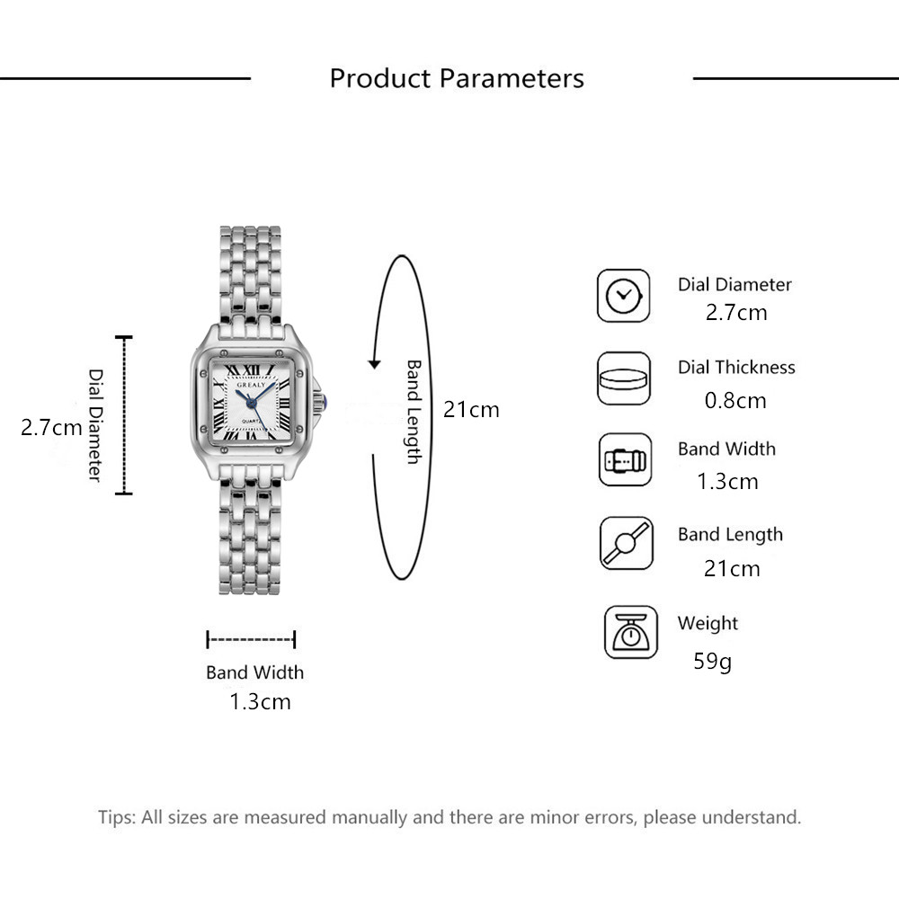 Fashion Square Roman Scale Womenu0027s Waterproof Thin Belt Watch