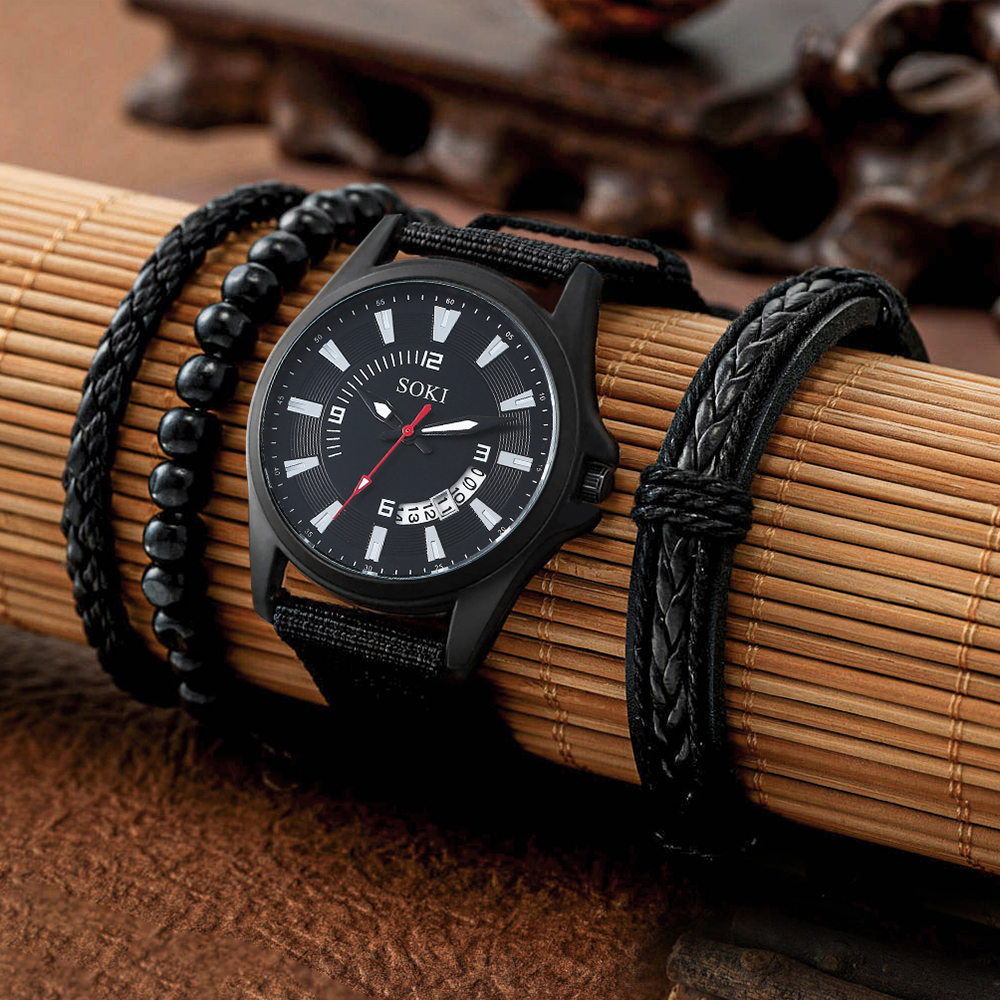 Menu0027S Sports Geometric Watch