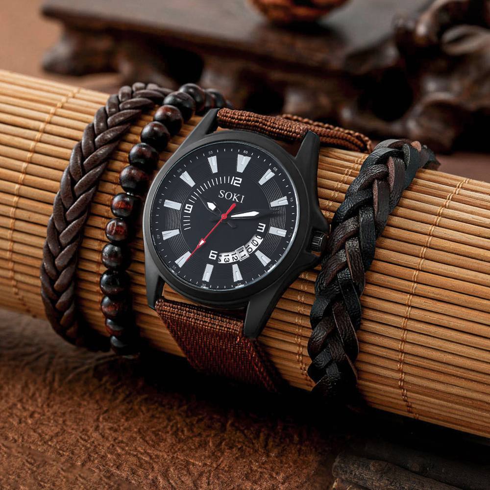 Menu0027S Sports Geometric Watch