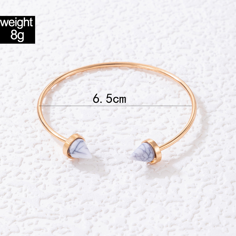 Simple Jewelry Heart Shaped Simple Single-Layer Alloy Rhinestone Bracelet