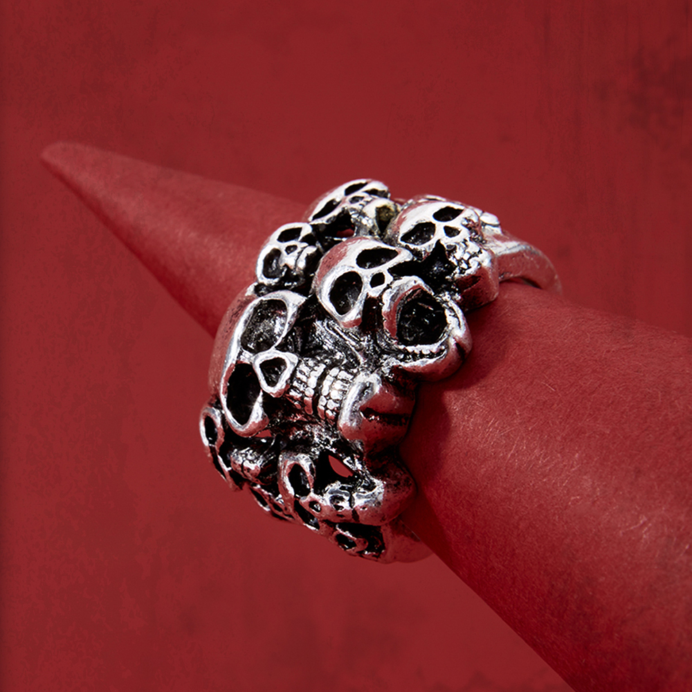 Fashion Skull Shaped Menu0027s Ghost Head Ring Vintage Ornament