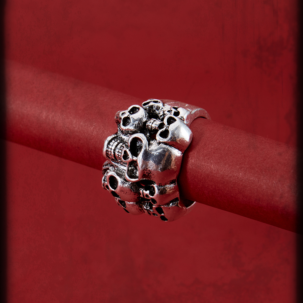 Fashion Skull Shaped Menu0027s Ghost Head Ring Vintage Ornament