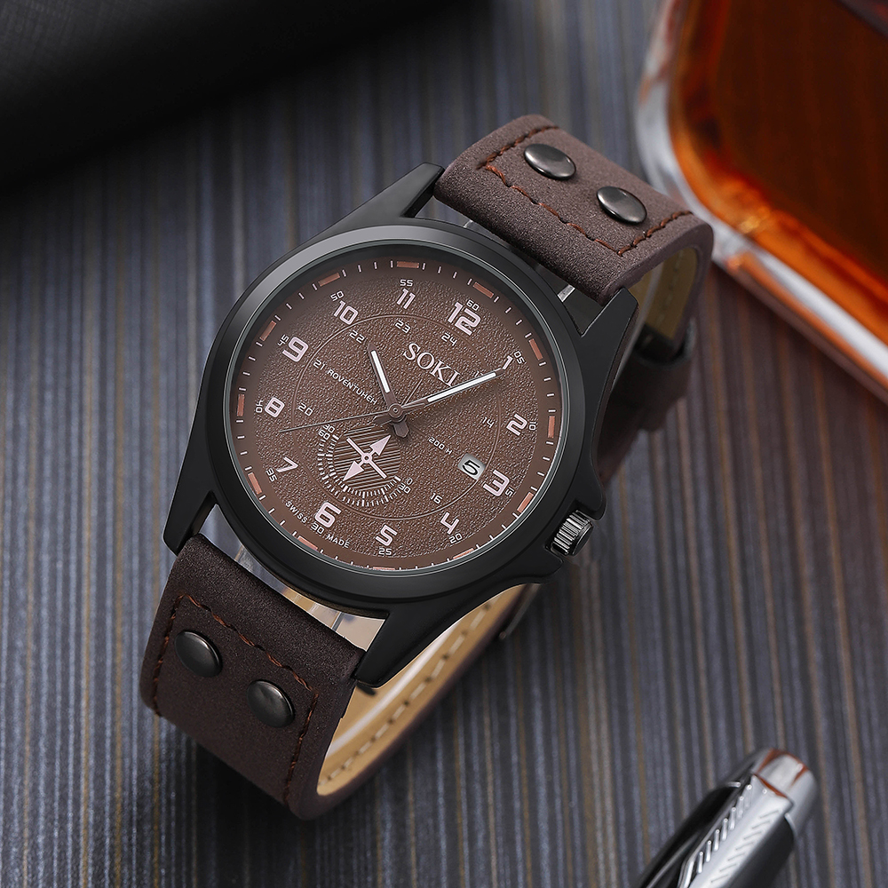 Menu0027S Simple Style Geometric Watch